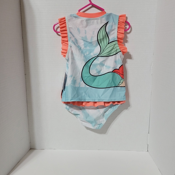 Disney Princess Ariel & Flounder Girls 2PC Swimsuit Set UPF 50+ Size 5T NWT - Picture 2 of 11